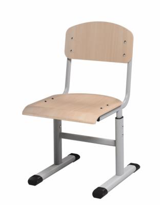 Т-подіб. стілець плоскоовал. труба, з анатомічним сидінням, рост.гр №5-7 АНШАР ГРУП (132450F) еколог. чисте лакове покриття. 410х460-495х(780)830-910 мм